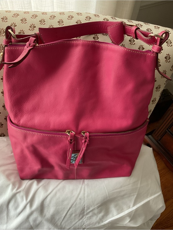 Dooney & Bourke Handbags - Dooney & Bourke Hot Pink Leather Shoulder Bag
